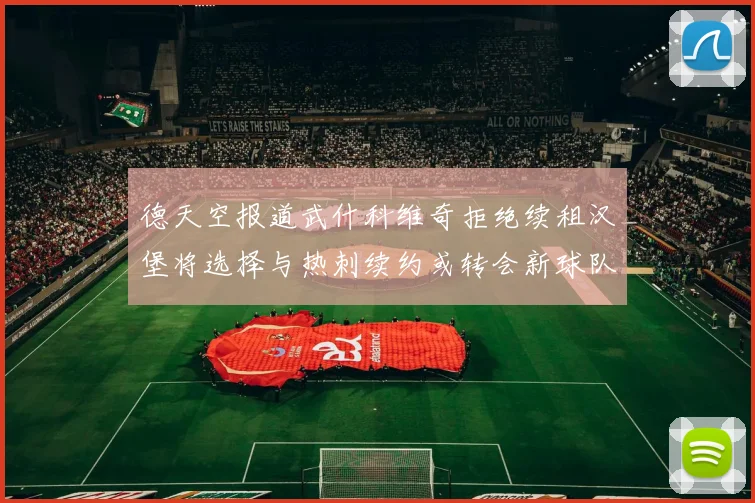德天空报道武什科维奇拒绝续租汉堡将选择与热刺续约或转会新球队